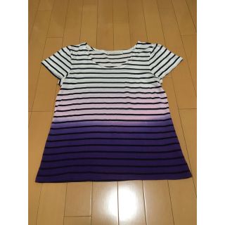 ユナイテッドアローズグリーンレーベルリラクシング(UNITED ARROWS green label relaxing)の#グリーンレーベルリラクシング#Tシャツ#ボーダー#グラデーション#綿#レーヨン(Tシャツ(半袖/袖なし))