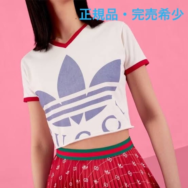 【絶版超希少】GUCCI × adidas 限定 コラボ クロップド Tシャツ | フリマアプリ ラクマ