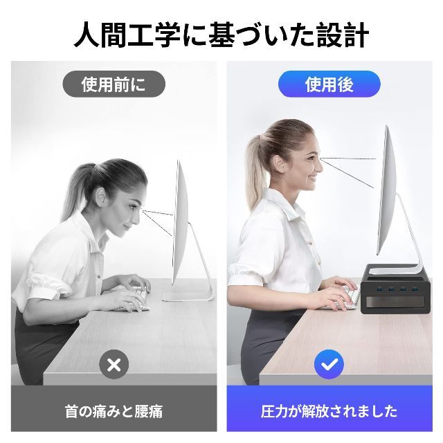 VAYDEER 金属製デュアル モニター台 机上台 2画面 モニタスタンド VAYDEER 金属製デュアル モニター台 机上台 2画面 モニタスタンド