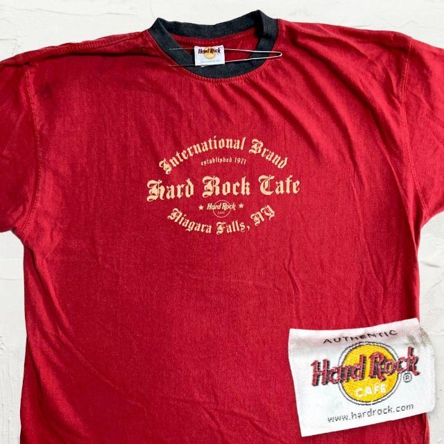 JYI ビンテージ   赤 ハードロックカフェ　リンガー Tシャツ メンズのトップス(Tシャツ/カットソー(半袖/袖なし))の商品写真
