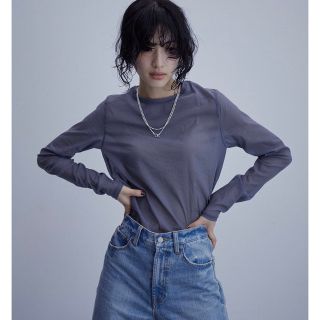 アダムエロぺ(Adam et Rope')の【完売品】アダムエロペ　ストレッチタフタロングT(Tシャツ(長袖/七分))