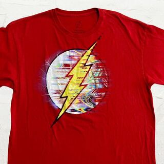 JYF THEFLASH 赤 フラッシュ　DCコミック　稲妻　サンダー Tシャツ(Tシャツ/カットソー(半袖/袖なし))