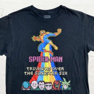 JYB MARVEL ビンテージ 黒 マーベル　スパイダーマン　ゲーム Tシャツ(Tシャツ/カットソー(半袖/袖なし))