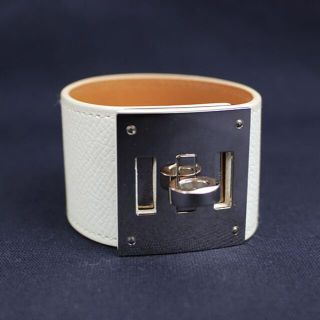 エルメス(Hermes)のエルメス ブレスレット　ケリードッグ ホワイト　極美品　HERMES　q847　(ブレスレット/バングル)