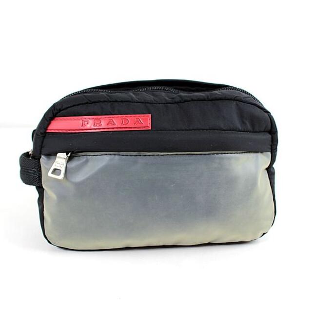 プラダ ポーチ プラダスポーツ ブラック×グレー 灰色 MV554 PRADA 人気