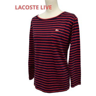 ラコステライブ(LACOSTE L!VE)のLACOSTE LIVE ラコステライブ　ボーダー　長袖　カットソー　Mサイズ(Tシャツ(長袖/七分))