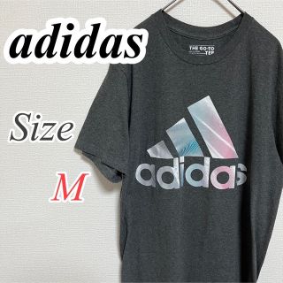 アディダス(adidas)の美品 adidas アディダス ビッグプリント 定番ロゴ Tシャツ(Tシャツ(半袖/袖なし))