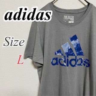 アディダス(adidas)の美品 adidas アディダス おしゃれロゴ ビッグプリント Tシャツ(Tシャツ/カットソー(半袖/袖なし))