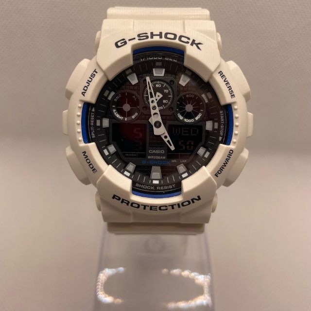 CASIO G-SHOCK GA-100B 5081 白 青