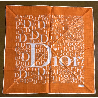 Christian Dior ディオール　　スカーフ　フランス製　オレンジ他