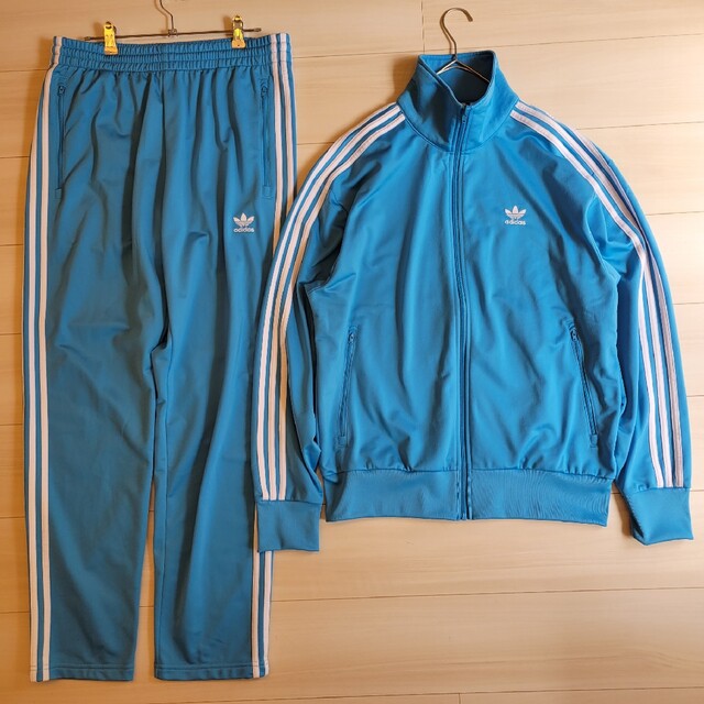 Originals（adidas）(オリジナルス)の希少 XL アディダスオリジナルス 水色 セットアップ トラックジャケット メンズのトップス(ジャージ)の商品写真