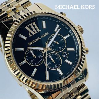 マイケルコース(Michael Kors) 時計(メンズ)(ブラック/黒色系)の通販