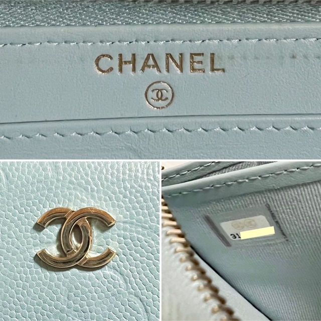 希少レア★ CHANEL シャネル カメリア 長財布 ラウンドジップ