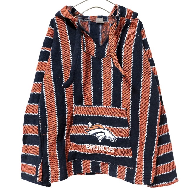 希少 海外  "Textiles" BRONCOS メキシカンパーカー