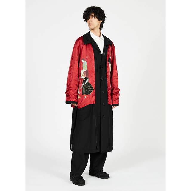 GARBARDINE ROKUMEIKAN PRINT RAGLAN COAT メンズのジャケット/アウター(チェスターコート)の商品写真