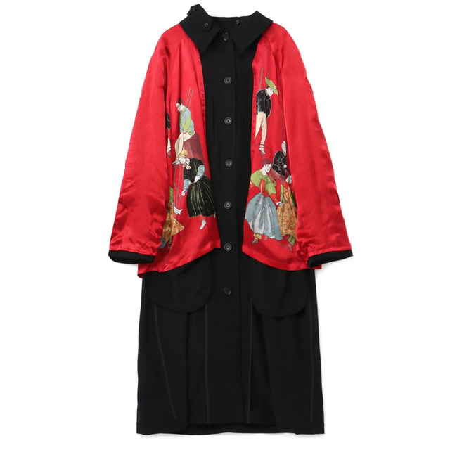 GARBARDINE ROKUMEIKAN PRINT RAGLAN COAT メンズのジャケット/アウター(チェスターコート)の商品写真