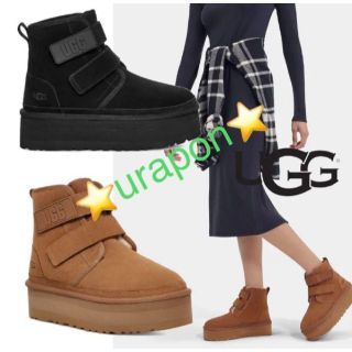 アグ(UGG)の完売しました。。。。✨超超美品✨23✨UGG✨NEUMEL PLATFORM✨黒(ブーツ)