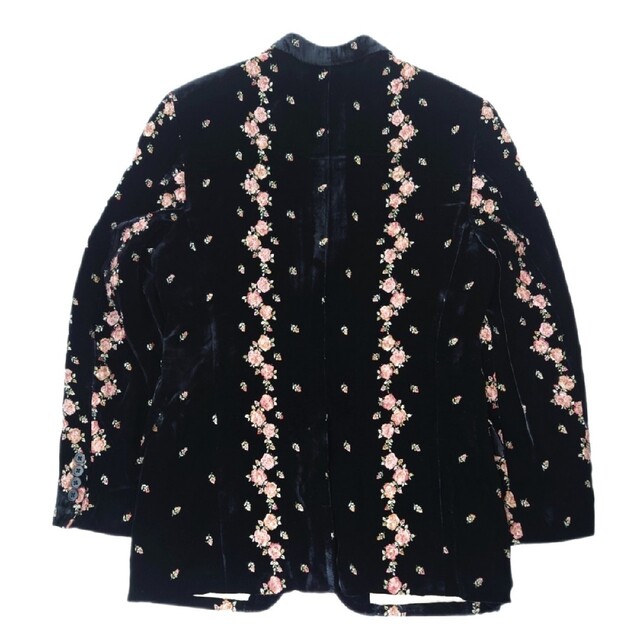 超名作 17AW ポールスミス 最高級花柄刺繍レーヨンシルクベロア2Bジャケット