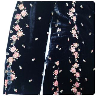 超名作 17AW ポールスミス 最高級花柄刺繍レーヨンシルクベロア2Bジャケット