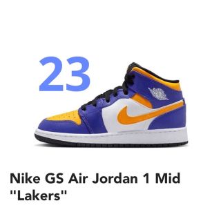 ナイキ(NIKE)の23cm Nike GS Air Jordan 1 Mid "Lakers"(スニーカー)