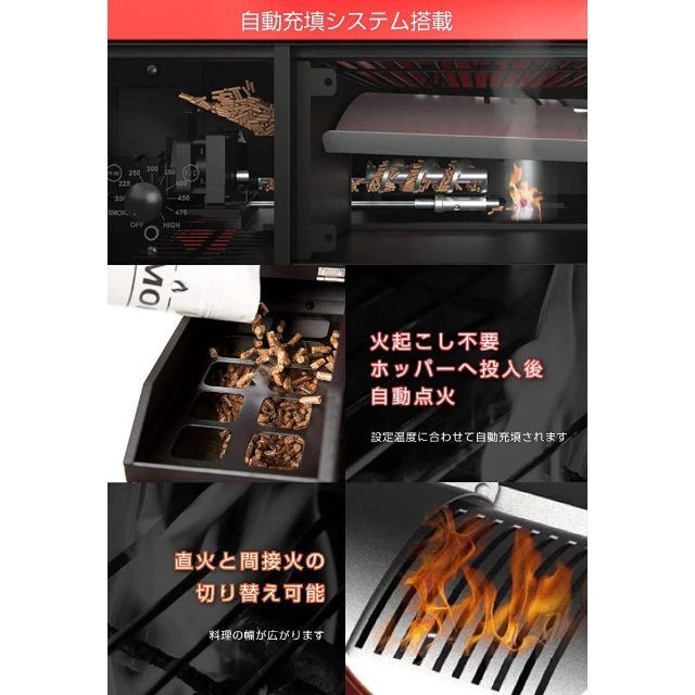 ポータブル スモークグリル 燻製~直火焼きまでこれ1台! 4-6人用