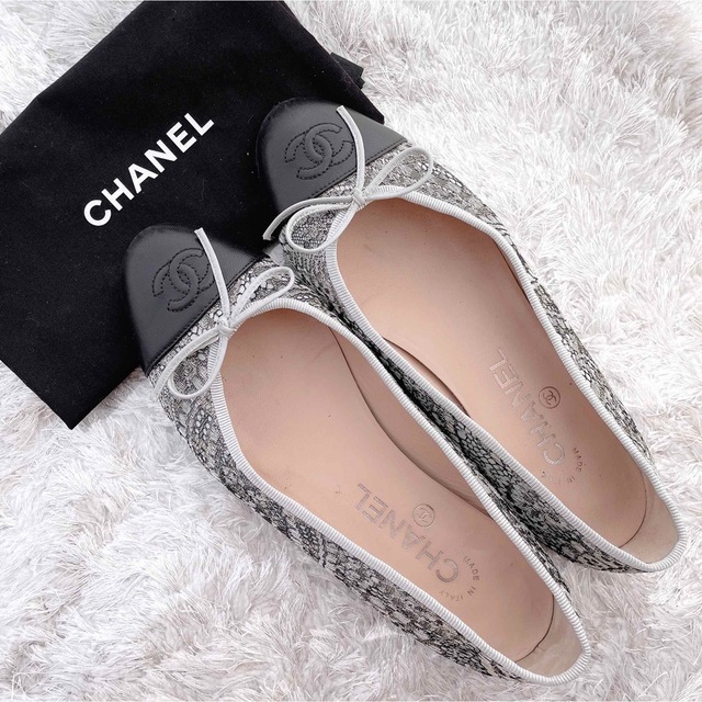 CHANEL(シャネル)のCHANEL シャネル　フラットシューズ　パンプス　バレリーナ　サンダル　美品 レディースの靴/シューズ(ハイヒール/パンプス)の商品写真