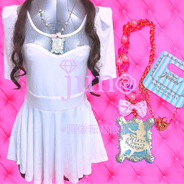 Angelic Pretty(アンジェリックプリティー)のアンジェリックプリティ×ディズニー アリスインワンダーランド ネックレス ブルー レディースのアクセサリー(ネックレス)の商品写真