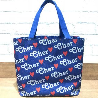 シェル(Cher)のトートバッグ ミニバッグ 青 ブルー 小さめ ポーチ 小物入れ マチ ミニ(トートバッグ)