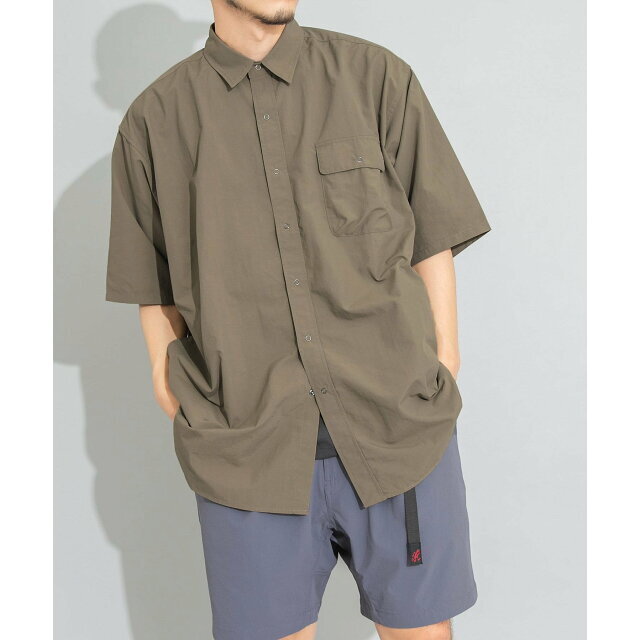 URBAN RESEARCH DOORS(アーバンリサーチドアーズ)の【BRN】『速乾』『撥水』『別注』BURLAP OUTFITTER*EKAL サプレックスナイロンS/Sシャツ メンズのトップス(シャツ)の商品写真