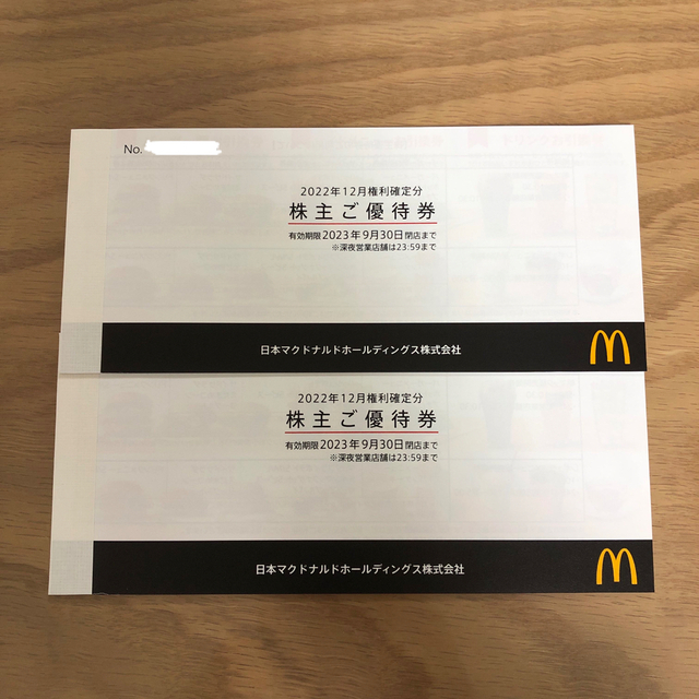 マクドナルド　株主優待　２冊セット