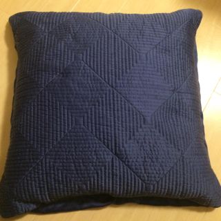 ザラホーム(ZARA HOME)のZARA HOME ブルー クッションカバー(クッションカバー)