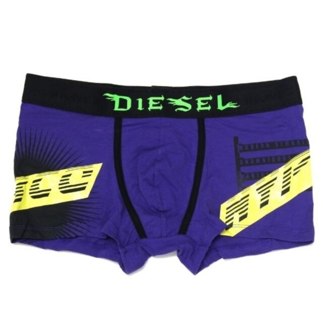 DIESEL(ディーゼル)のDIESELディーゼル ストレッチコットン プリントボクサーパンツ パープル メンズのアンダーウェア(ボクサーパンツ)の商品写真