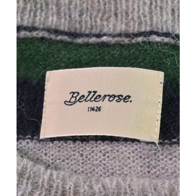 Bellerose ベルローズ ニット 10 グレーx紺(ボーダー) 【古着】【中古】 キッズ/ベビー/マタニティのキッズ服女の子用(90cm~)(ニット)の商品写真