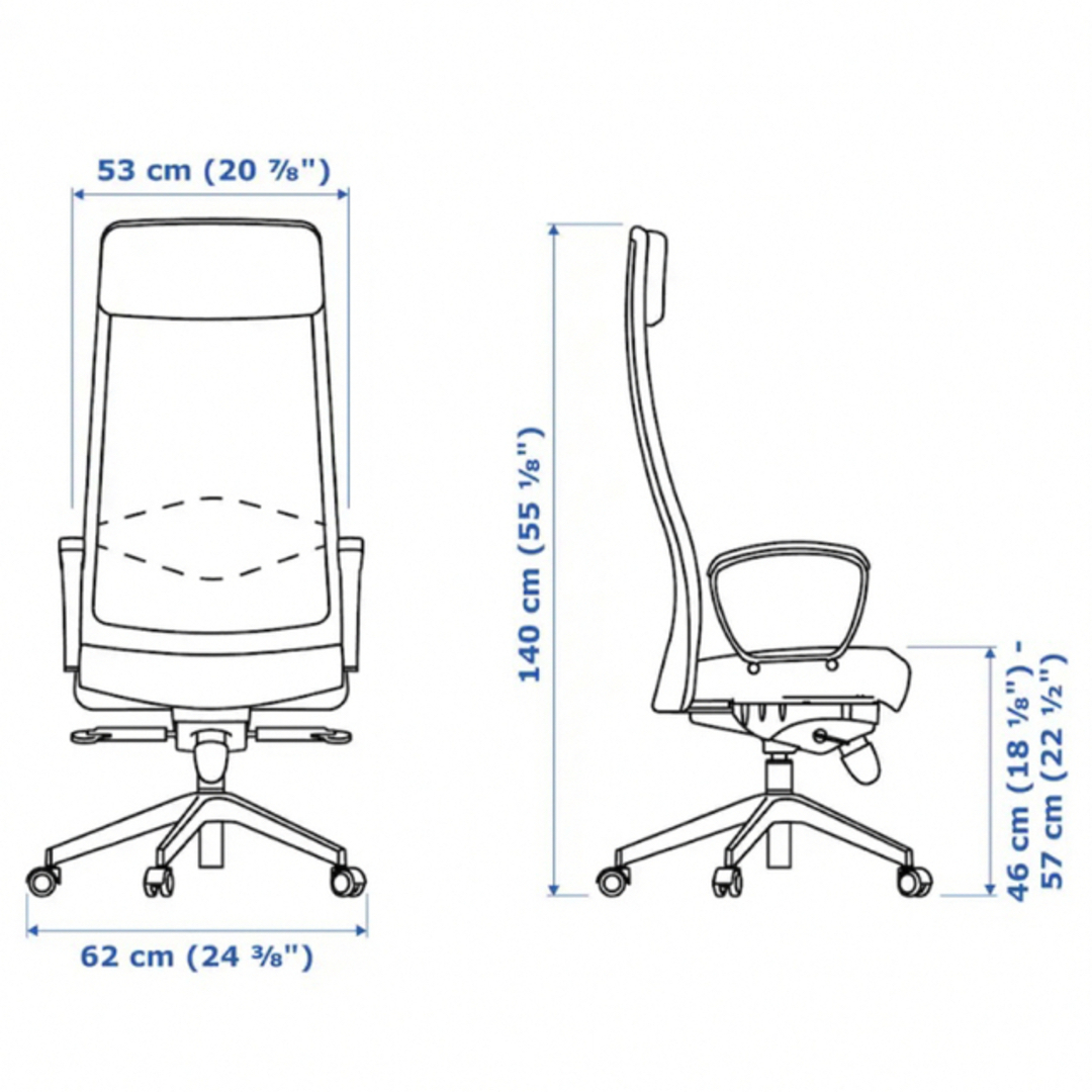 IKEA デスク BEKANT、チェア MARKUS 3