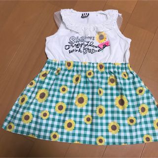 【値下げ】中古！女の子  夏用  ワンピース  90(ワンピース)