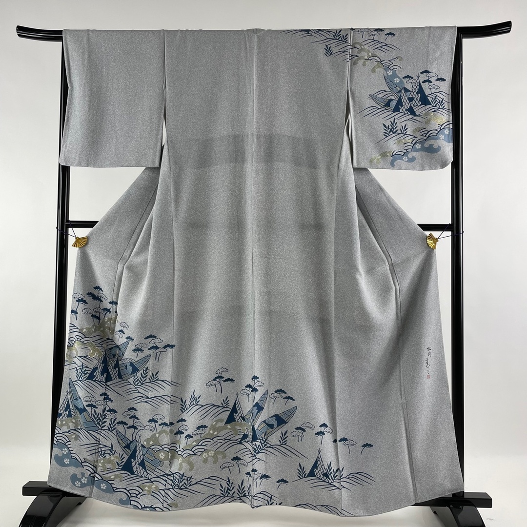 訪問着 身丈161cm 裄丈66cm 正絹 美品 逸品 - 着物