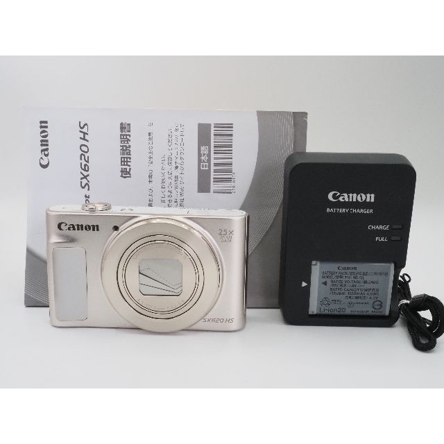 Canon(キヤノン)の■良品■ キャノン PowerShot SX620 HS （ホワイト）♯0338 スマホ/家電/カメラのカメラ(コンパクトデジタルカメラ)の商品写真