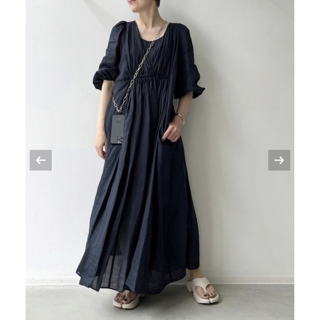 L'Appartement DEUXIEME CLASSE(アパルトモンドゥーズィエムクラス)の【Col Pierrot /コル ピエロ】RAMIE MAXI DRESS レディースのワンピース(ロングワンピース/マキシワンピース)の商品写真