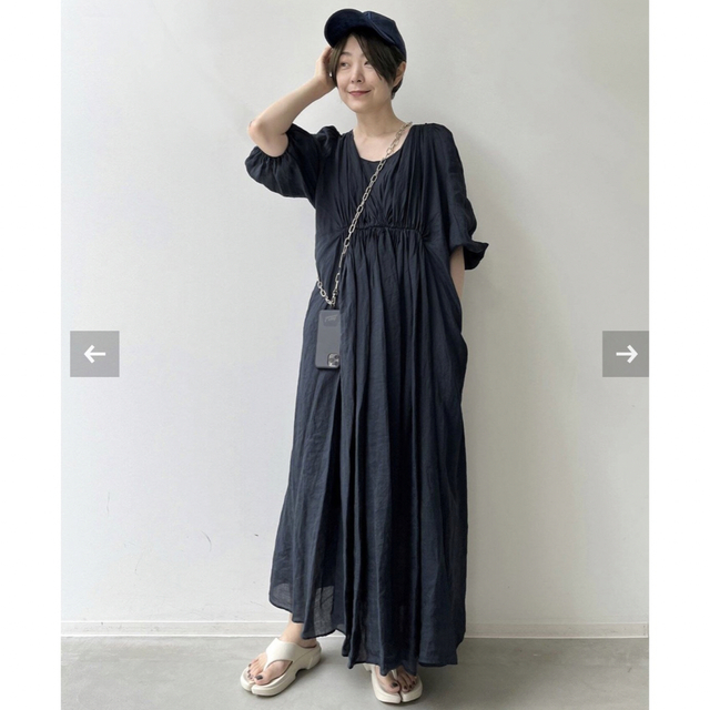 L'Appartement DEUXIEME CLASSE(アパルトモンドゥーズィエムクラス)の【Col Pierrot /コル ピエロ】RAMIE MAXI DRESS レディースのワンピース(ロングワンピース/マキシワンピース)の商品写真