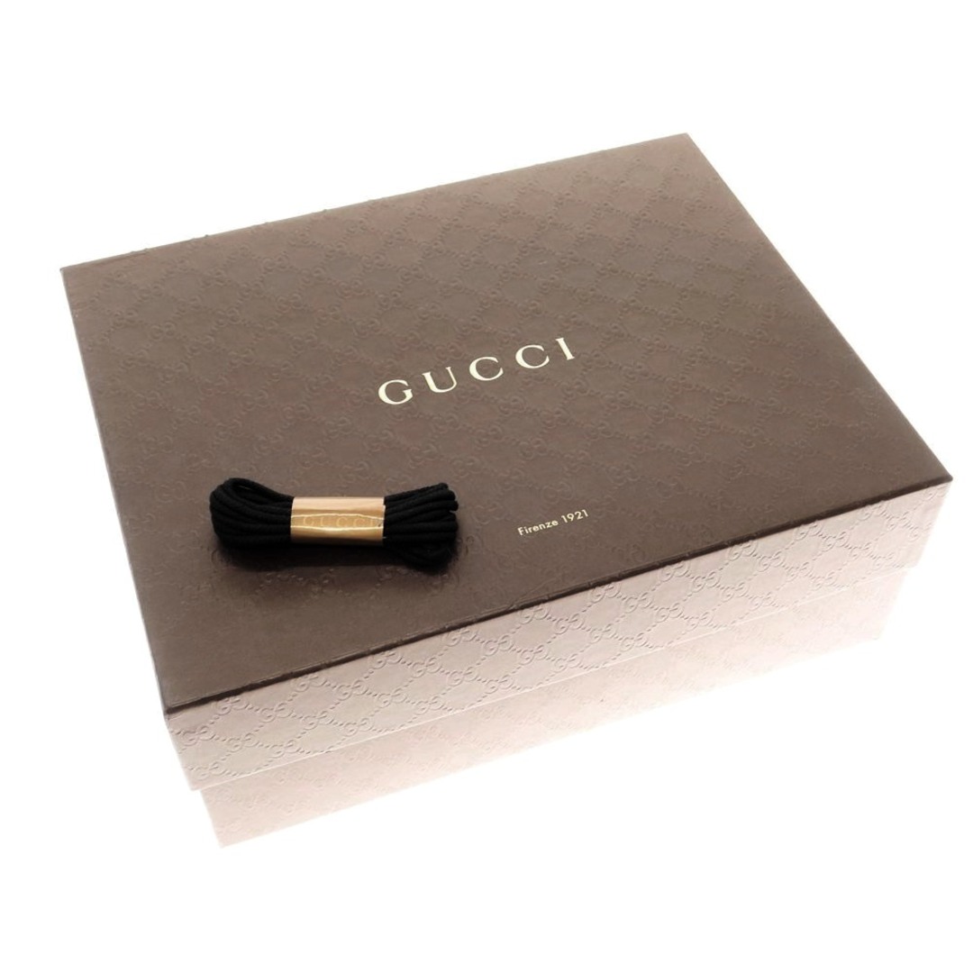 Gucci(グッチ)の【中古】グッチ GUCCI レザー レースアップブーツ ブラック【サイズ7】【メンズ】 メンズの靴/シューズ(ブーツ)の商品写真