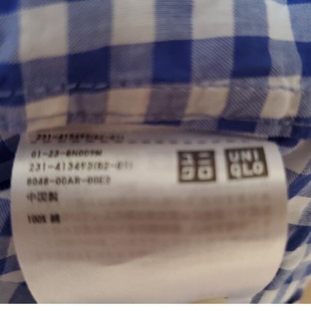 UNIQLO(ユニクロ)のユニクロ　レディース　ギンガムチェック　半袖　シャツ レディースのトップス(シャツ/ブラウス(半袖/袖なし))の商品写真