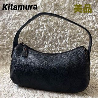 おしゃれ】 キタムラ シック 大人感 普段使い 黒 レザー トートバッグ