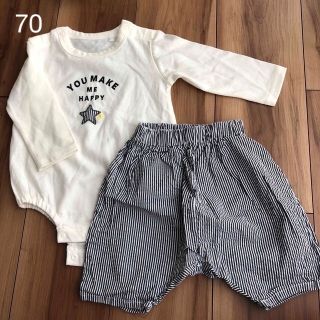 70 ロンパース 男の子　セット(ロンパース)