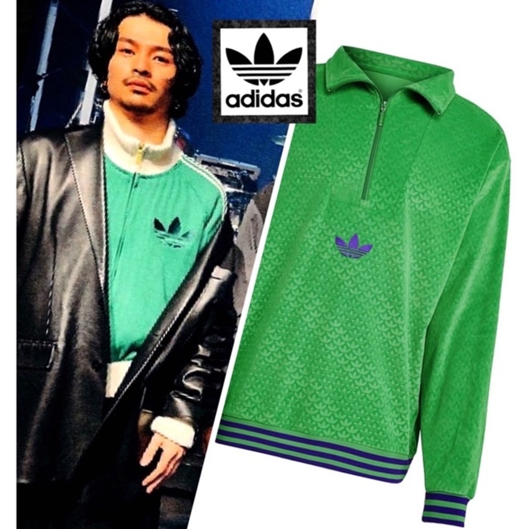 adidas - アディダス HERITAGE NOW ベロア トレーナー ジャージ adidas - アディダス HERITAGE NOW ベロア トレーナー ジャージ