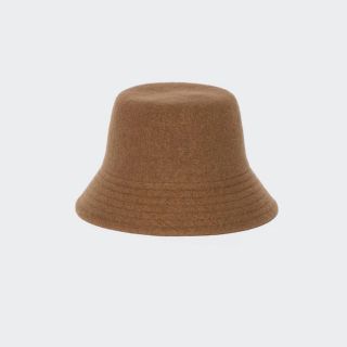 ユニクロ(UNIQLO)の★UNIQLO〜バケットハット　 35 BROWN 新品未使用タグ付き★(ハット)