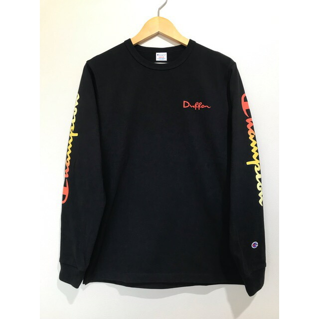 DUFFER 別注 Champion ロングスリーブTシャツ ネイビー XL