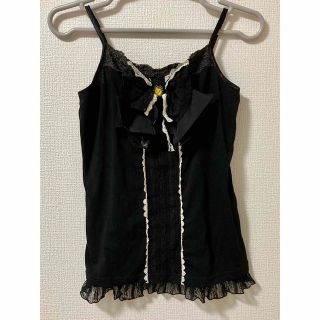 アクシーズファム(axes femme)の美品★axes♪ ビジューつきビッグリボンキャミソール(キャミソール)