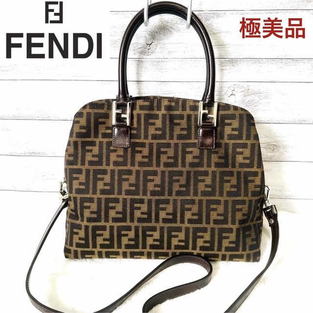 極美品】FENDI フェンディ ズッカ柄 ショルダーバッグ 2wayバッグ 超