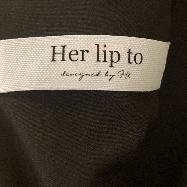 Her lip to - Herlipto Dreamscape Twill Dress-black-Sの通販 by aya
