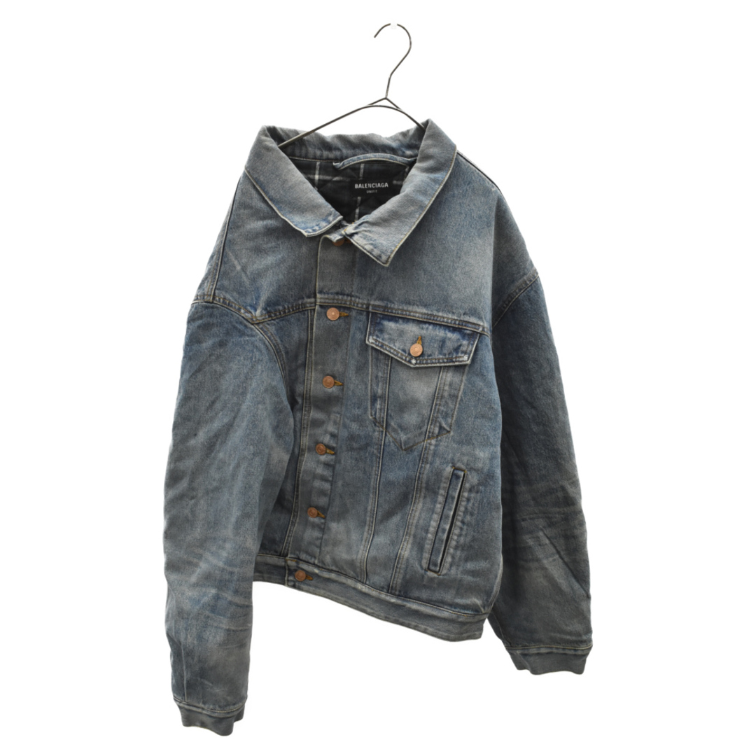 BALENCIAGA バレンシアガ ASYMMETRICAL DENIM JACKET アシンメトリー 中綿 デニムジャケット インディゴ 662747